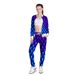 Олимпийка женская Billie Eilish: Violet Pattern, цвет: 3D-белый — фото 2