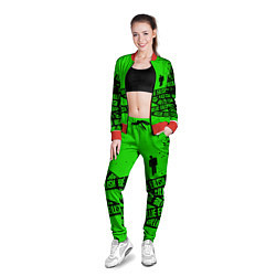 Олимпийка женская BILLIE EILISH: Green & Black Tape, цвет: 3D-красный — фото 2