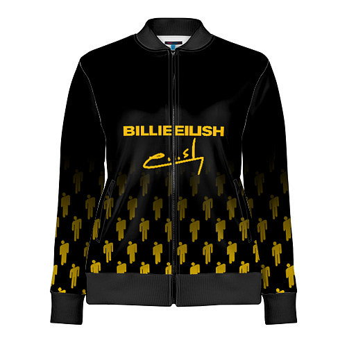 Женская олимпийка Billie Eilish: Yellow & Black Autograph / 3D-Черный – фото 1