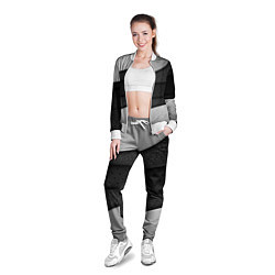 Олимпийка женская 3D luxury style silver black, цвет: 3D-белый — фото 2