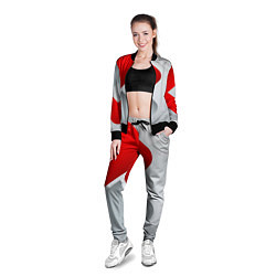 Олимпийка женская 3D SPORT STYLE RED WHITE, цвет: 3D-черный — фото 2