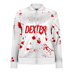 Олимпийка женская Dexter logo Декстер брызги крови, цвет: 3D-белый