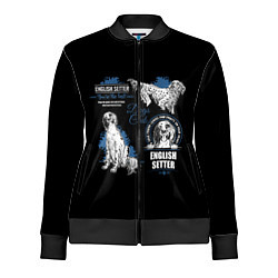 Олимпийка женская Английский Сеттер English Setter, цвет: 3D-черный
