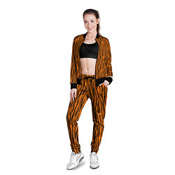 Олимпийка женская Тигровые Полосы, цвет: 3D-черный — фото 2