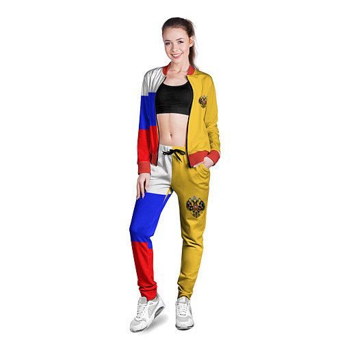 Женская олимпийка Имперское знамя ТРИКОЛОР / 3D-Красный – фото 3
