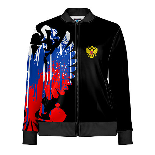 Женская олимпийка Герб russia / 3D-Черный – фото 1