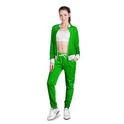 Олимпийка женская Зеленый фон с росой, цвет: 3D-белый — фото 2