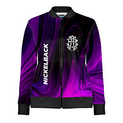 Олимпийка женская Nickelback violet plasma, цвет: 3D-черный