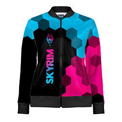 Олимпийка женская Skyrim - neon gradient: по-вертикали, цвет: 3D-черный