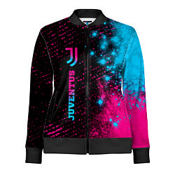 Олимпийка женская Juventus - neon gradient: по-вертикали, цвет: 3D-черный