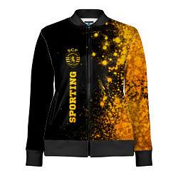 Олимпийка женская Sporting - gold gradient: по-вертикали, цвет: 3D-черный