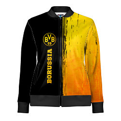 Олимпийка женская Borussia - gold gradient: по-вертикали, цвет: 3D-черный