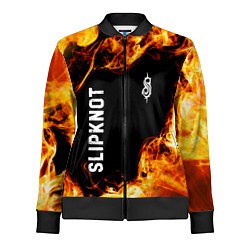 Олимпийка женская Slipknot и пылающий огонь, цвет: 3D-черный
