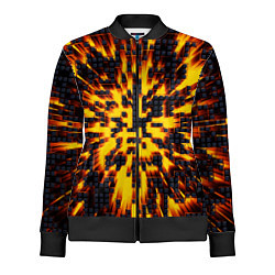 Олимпийка женская Неоновый взрыв - яркое свечение, цвет: 3D-черный