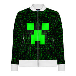 Олимпийка женская Minecraft green squares, цвет: 3D-белый