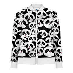 Олимпийка женская Весёлые панды, цвет: 3D-белый