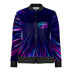 Олимпийка женская Toyota neon speed lines, цвет: 3D-черный