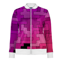 Олимпийка женская Фиолетовые текстуры, цвет: 3D-белый