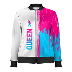 Олимпийка женская Queen neon gradient style: по-вертикали, цвет: 3D-черный