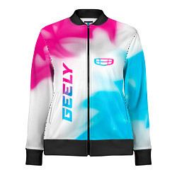 Олимпийка женская Geely neon gradient style: надпись, символ, цвет: 3D-черный