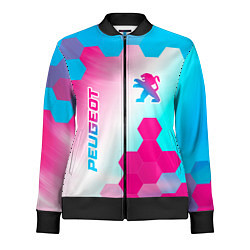 Женская олимпийка Peugeot neon gradient style вертикально