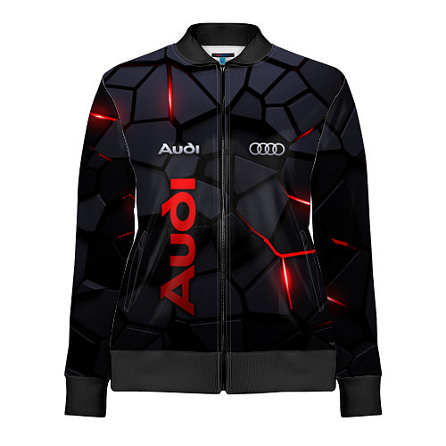 Женская олимпийка Audi - плиты с эффектом свечения / 3D-Черный – фото 1