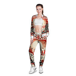 Олимпийка женская Новогодние орнаменты, цвет: 3D-белый — фото 2