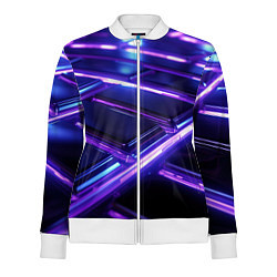 Олимпийка женская Фиолетовые неоновые плиты, цвет: 3D-белый