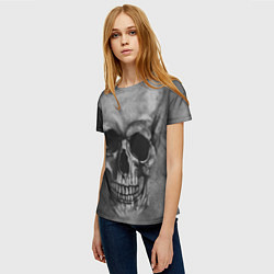 Футболка женская Череп, цвет: 3D-принт — фото 2