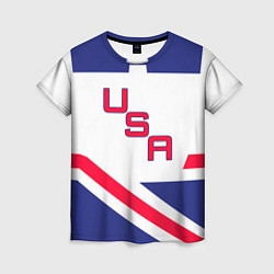 Футболка женская Сборная USA: домашняя форма, цвет: 3D-принт