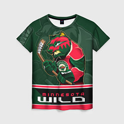 Футболка женская Minnesota Wild, цвет: 3D-принт