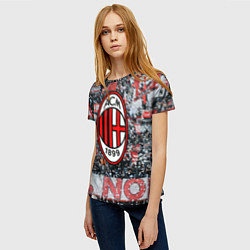 Футболка женская Milan FC, цвет: 3D-принт — фото 2