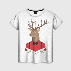 Футболка женская Christmas Deer, цвет: 3D-принт