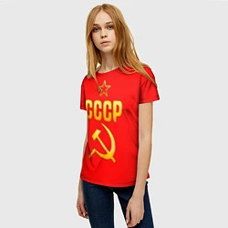 Футболка женская СССР, цвет: 3D-принт — фото 2