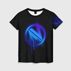 Футболка женская EnVyUs: Black collection, цвет: 3D-принт