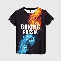 Футболка женская Boxing Russia, цвет: 3D-принт