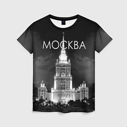 Футболка женская Москва, МГУ, цвет: 3D-принт