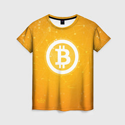 Футболка женская Bitcoin Orange, цвет: 3D-принт