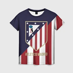 Футболка женская FC Atletico Madrid, цвет: 3D-принт