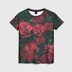 Футболка женская Бархатные розы, цвет: 3D-принт