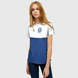 Футболка женская Chelsea FC: Light Blue, цвет: 3D-принт — фото 2