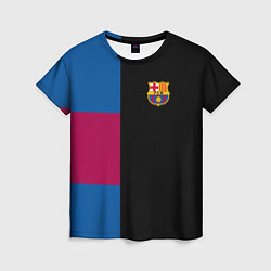 Футболка женская Barcelona FC: Black style, цвет: 3D-принт