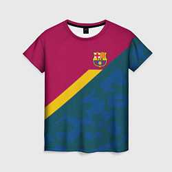 Футболка женская Barcelona FC: Sport Camo 2018, цвет: 3D-принт