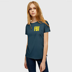 Футболка женская FBI цвета 3D-принт — фото 2