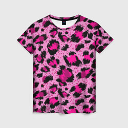 Футболка женская Розовый леопард, цвет: 3D-принт
