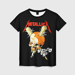 Футболка женская Metallica - orange skull, цвет: 3D-принт