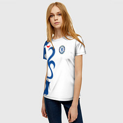 Футболка женская FC Chelsea: White Lion, цвет: 3D-принт — фото 2