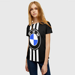 Футболка женская BMW: White Strips, цвет: 3D-принт — фото 2