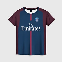 Футболка женская FC PSG: Neymar Home 17/18, цвет: 3D-принт