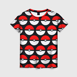 Футболка женская Pokeball Pattern, цвет: 3D-принт